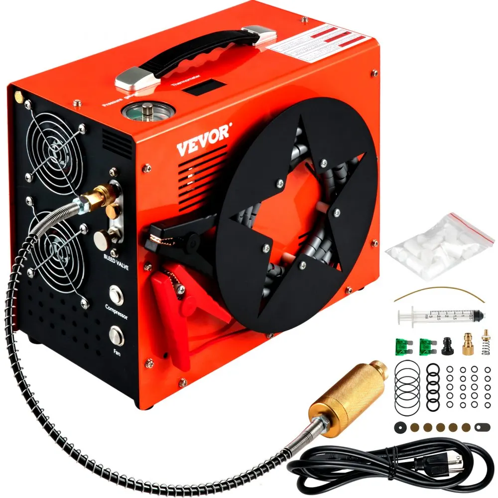 

VEVOR PCP Air Compressor Portable Diving Compressor High Pressure with 8 mm Quick Connector & Built-in Cooling Fan