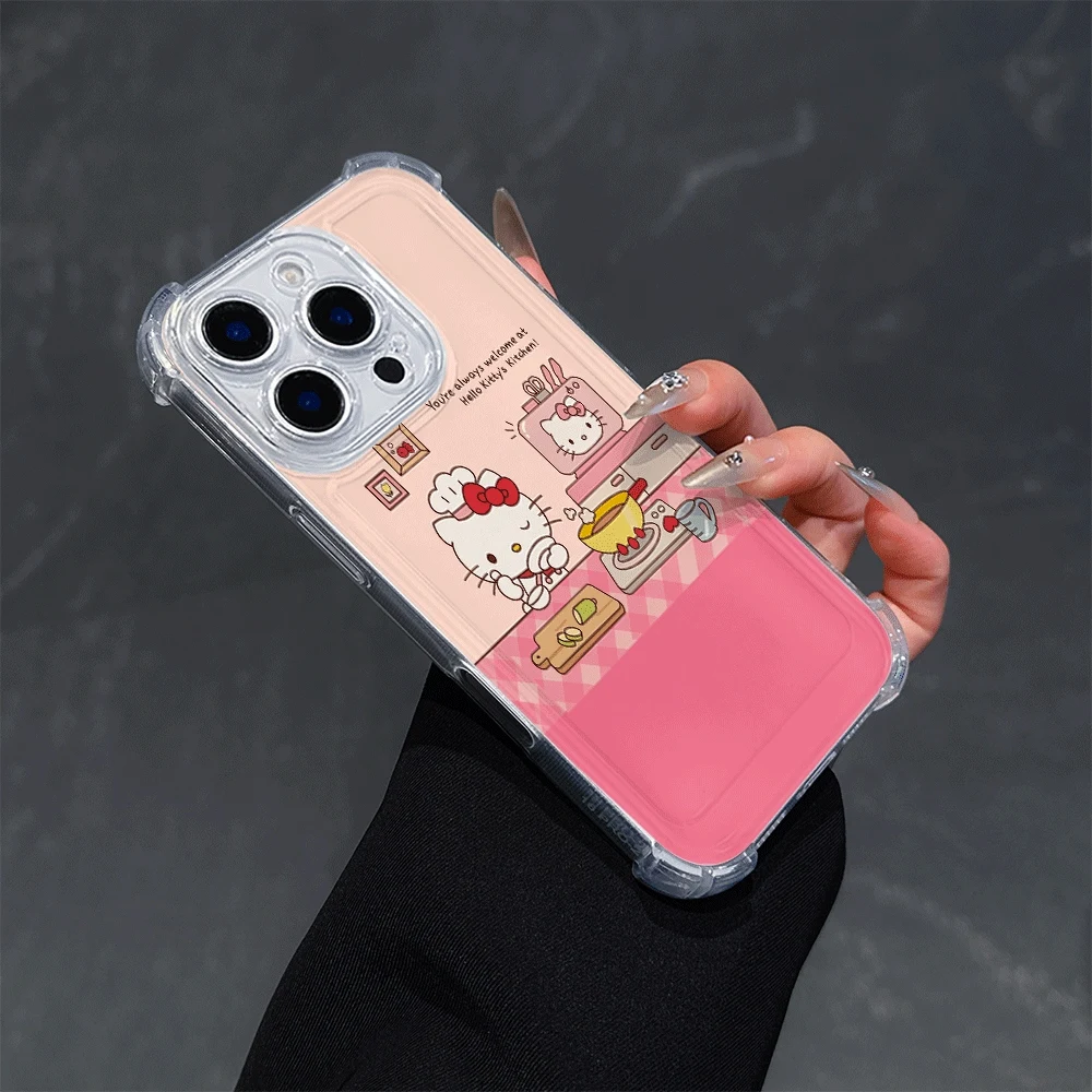 

Прозрачный чехол для телефона Hello Kitty для IPhone 13, IPhone 16/15/14/13/12/11/x/xs/xs Max, женский мягкий чехол для телефона с рисунком кота Hello Kitty