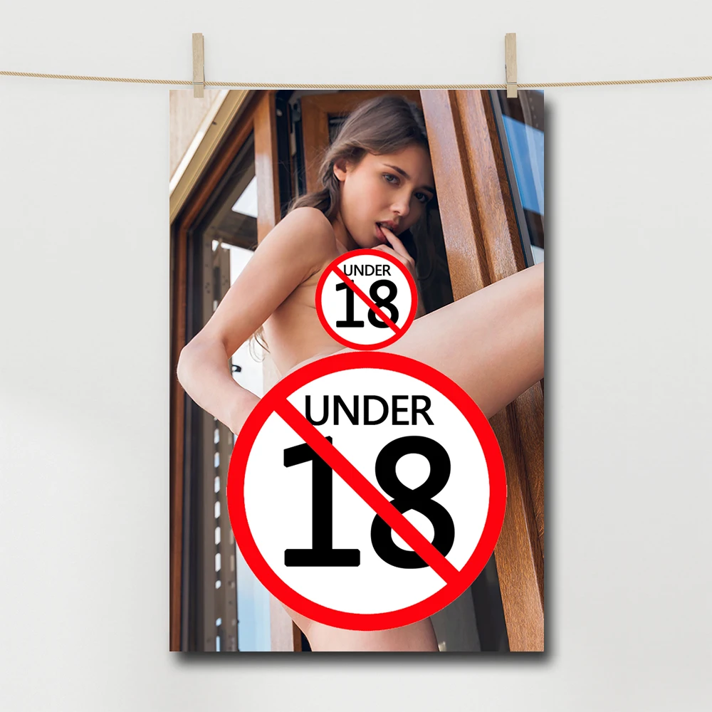 Foto de mujer joven desnuda, pinturas artísticas de pared, carteles en lienzo e impresión para decoración del hogar y dormitorio