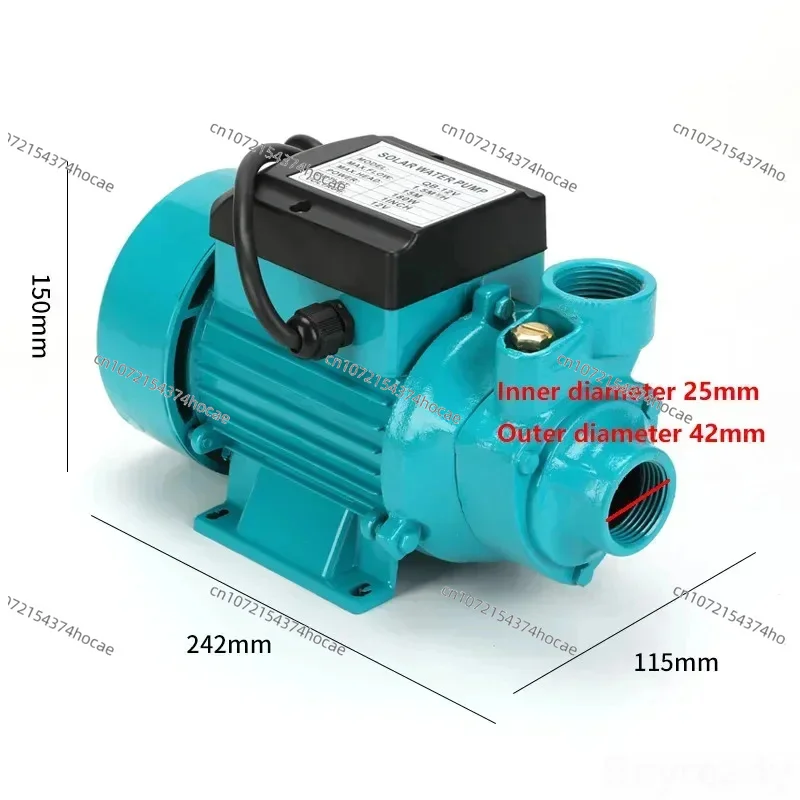 DC 12V 24V 48V Water Brushed Motor Booster QB60 High-lift Large Flow Solar Battery Self-priming Pump