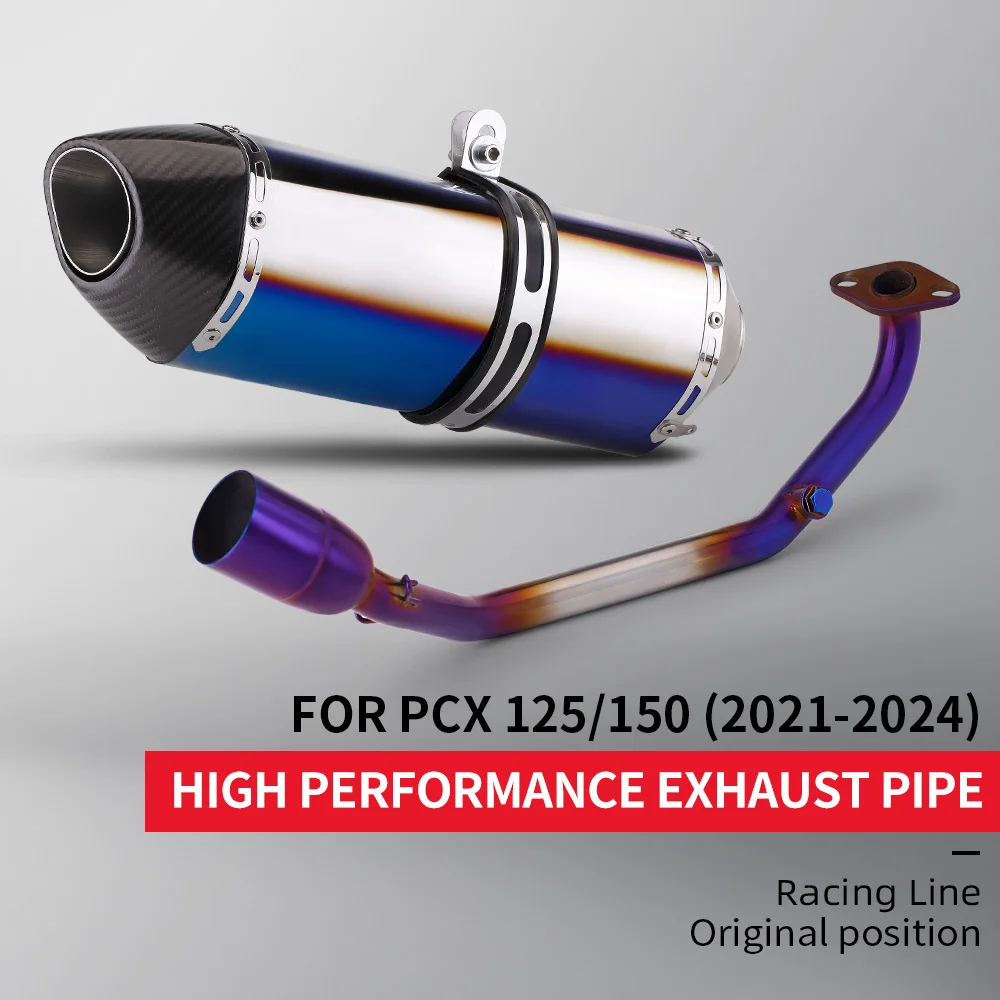 

Для Honda PCX125 PCX150 PCX передняя соединительная труба, надеваемая выхлопная система мотоцикла, полная система Espace Moto 2021 2022-2023-2024
