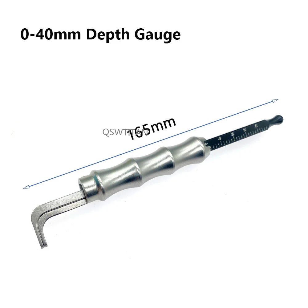 Depth Gauge 0mm-40mm Stainless Steel Orthopedics Surgical Instruments Measuring tool