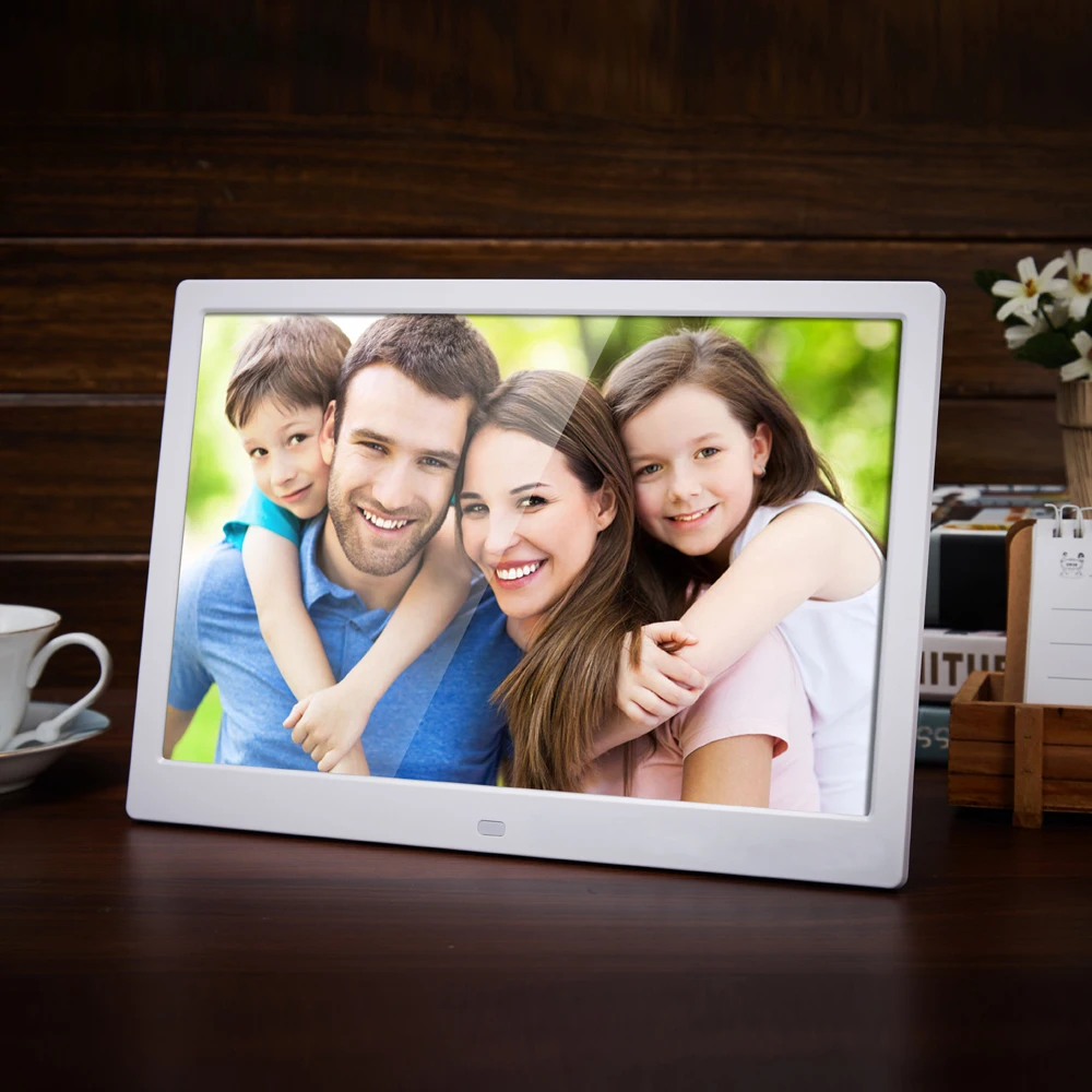 15 Inch LED Backlight HD 1280*800 Full Function Digital Photo Frame Electronic Album digitale Picture Music Video