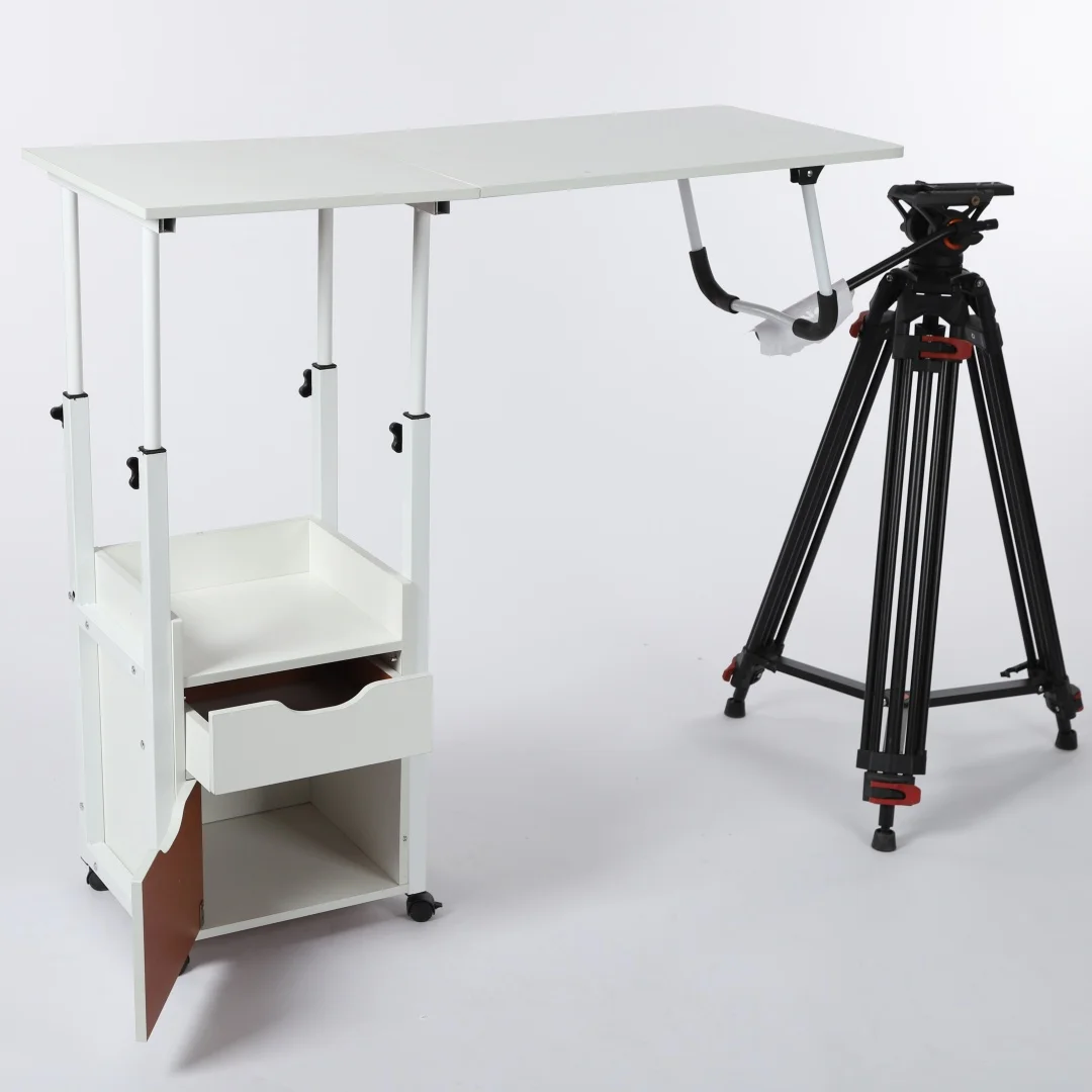 

Minimalist Bedside Tablewith Wheels，Height Adjustable Narrow Slim Nightstand With Drawer, Space Saving Bedroom Furniture