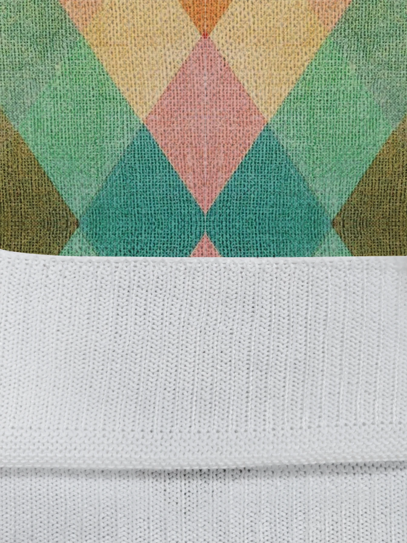 Women's Knitted Top, Summer Round-Neck Vest, Retro Color-Blocked Diamond Pattern, Non-Positioned Print, American Retro Casual Style, Suitable for Summer Commuting, Casual Gatherings view 6