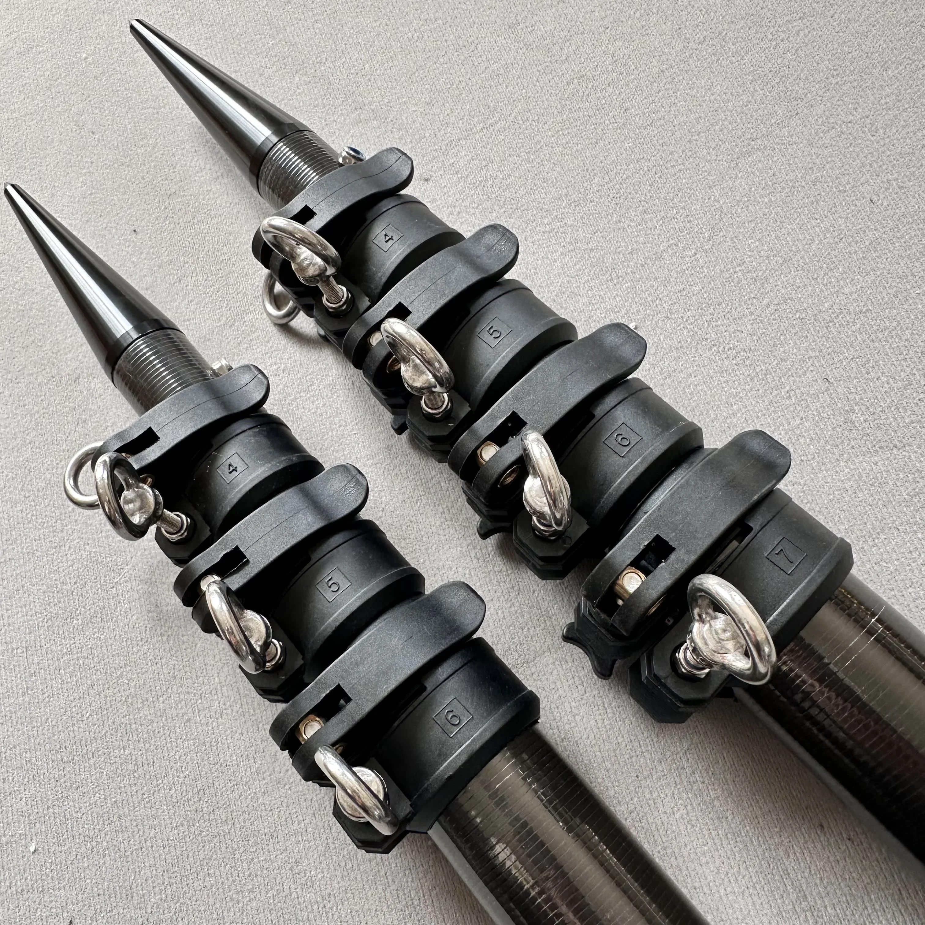 Carbon Fiber Telescopic Outrigger Pole  Custom 100% Carbon Fiber Pole