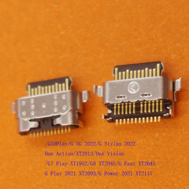 

10-100Pcs USB Charging Connector Plug Type C For Motorola Moto Power 2021 G7 G10 Play G8 One Action Vision G Stylus Fast 2022
