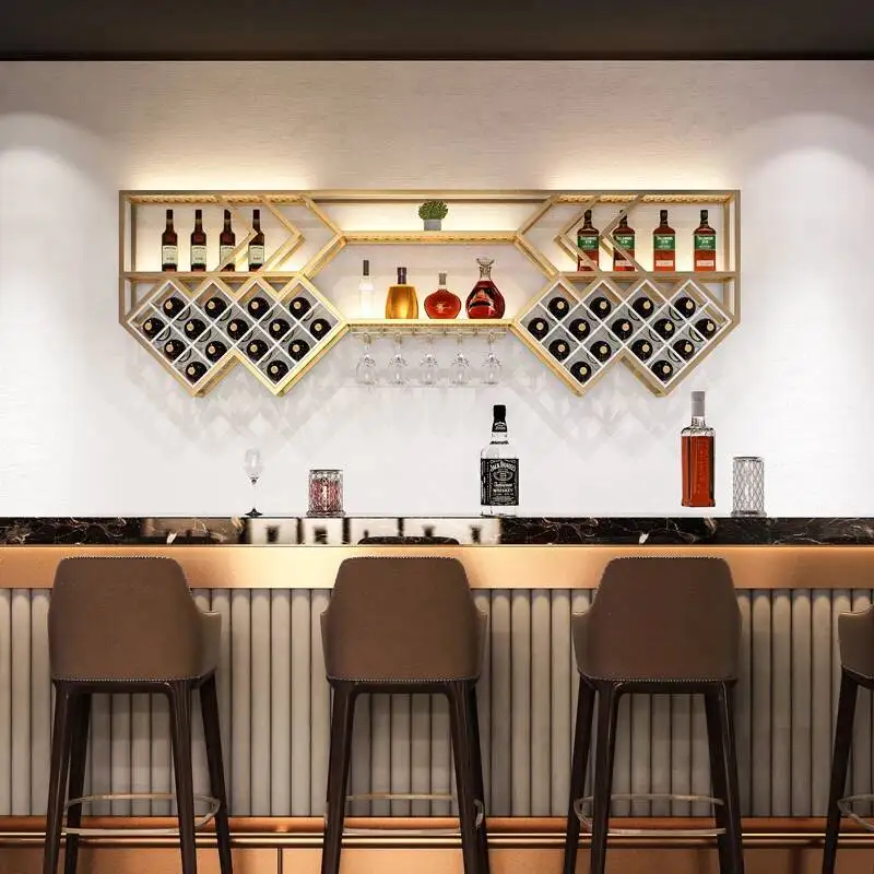Showcase Restaurant Display Cabinet Liquor Cocktail Wine Metal Alcohol Cabinets Modern Drinks Glas Vitrinenschrank Bar Furniture