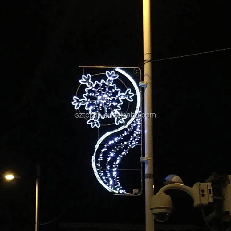 

Wholesale Holiday Outdoor Street Decoration Hanging 2D LED Christmas Decoration Pole Motif Light