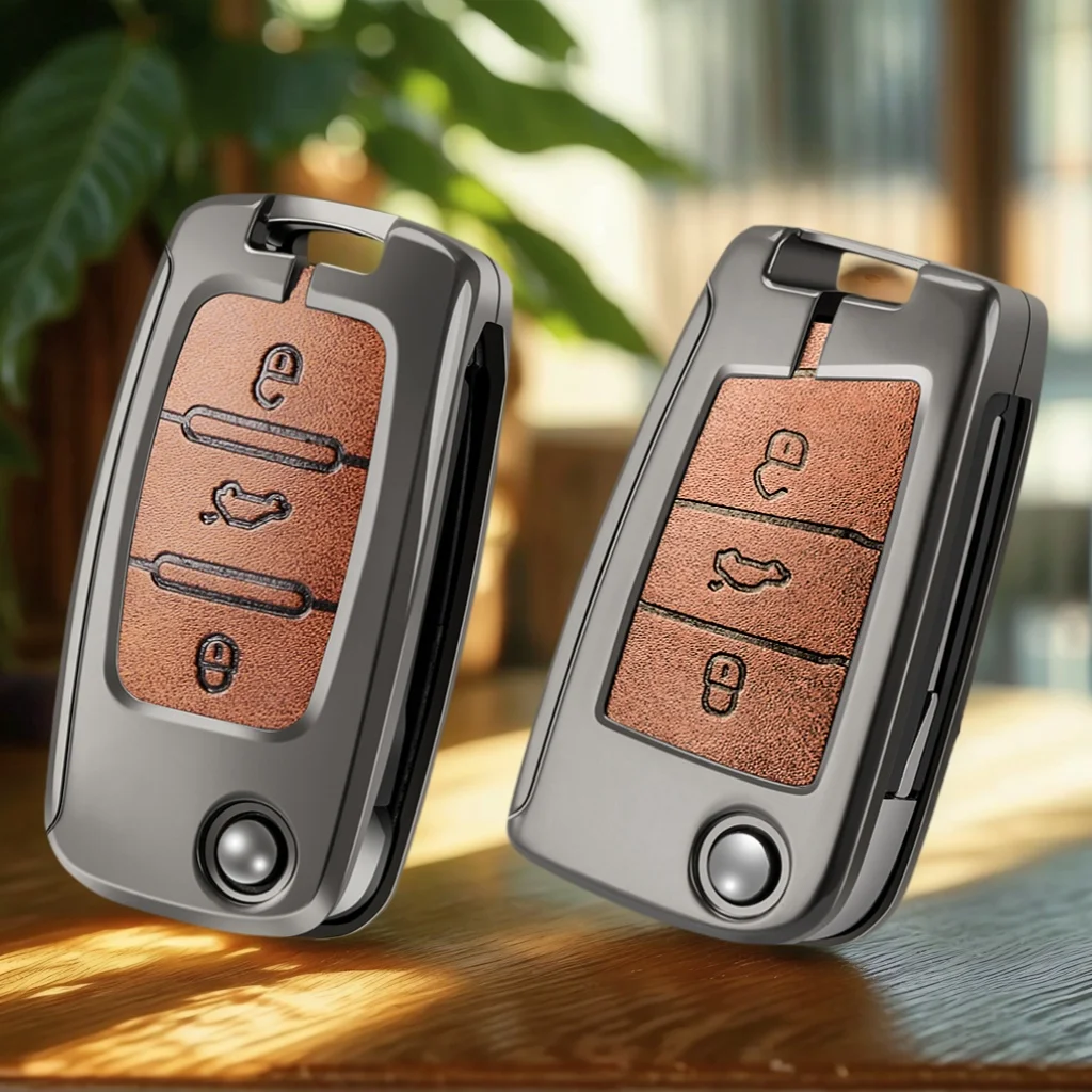 

Car Flip Key Case Cover For Volkswagen VW Polo Golf Passat Tiguan Beetle Caddy T5 Up Eos Skoda Octavia Seat Leon Altea Key bag