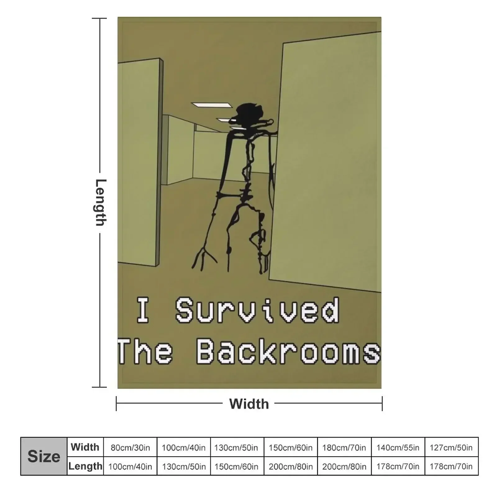 I Survived The Backrooms Throw Blanket Decorative Sofas Bed linens Sofa wednesday blankets and throws For Baby Blankets