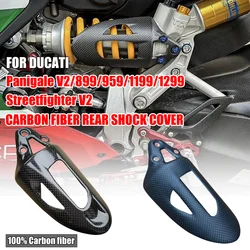 For DUCATI Streetfighter V2 Panigale V2 899 959 1199 1299 Carbon Fiber Shock Absorber Cover Protection Motorcycle Modified Parts