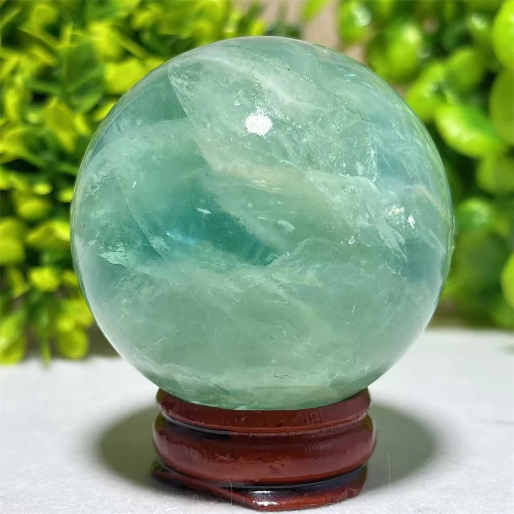 Crystal Natural Ball Reiki Minera lGreen Fluorite Sphere Spiritual Meditation Specimen Healing Home