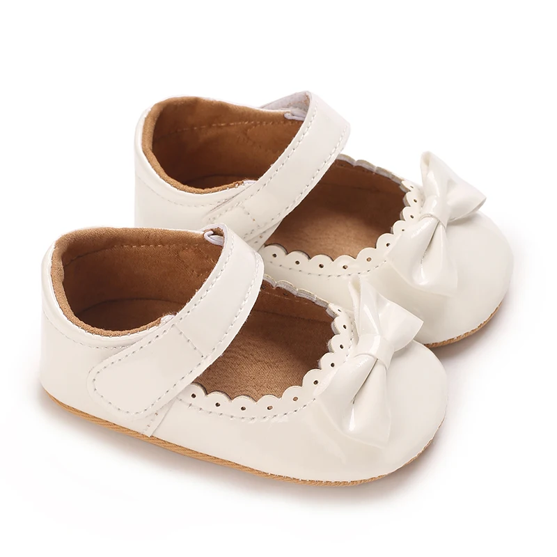 HAIZHIW 5Colors Baptist shoes Spring Baby Shoes PU Leather Newborn Girls Shoes First Walkers Princess Bowknot Baby Prewalker