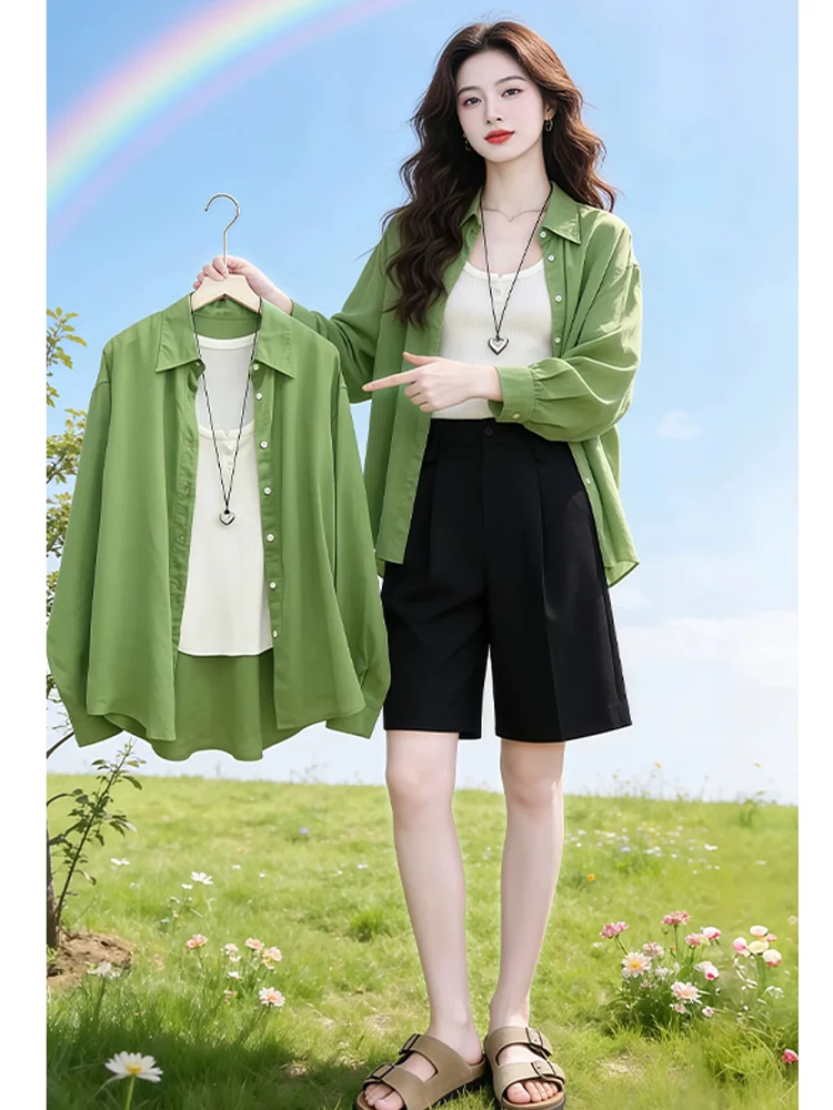 

Casual Lightweight Women's Sun Protection Shirt Design Sensation Summer New Style Versatile Loose Fit Short Sleeve Top