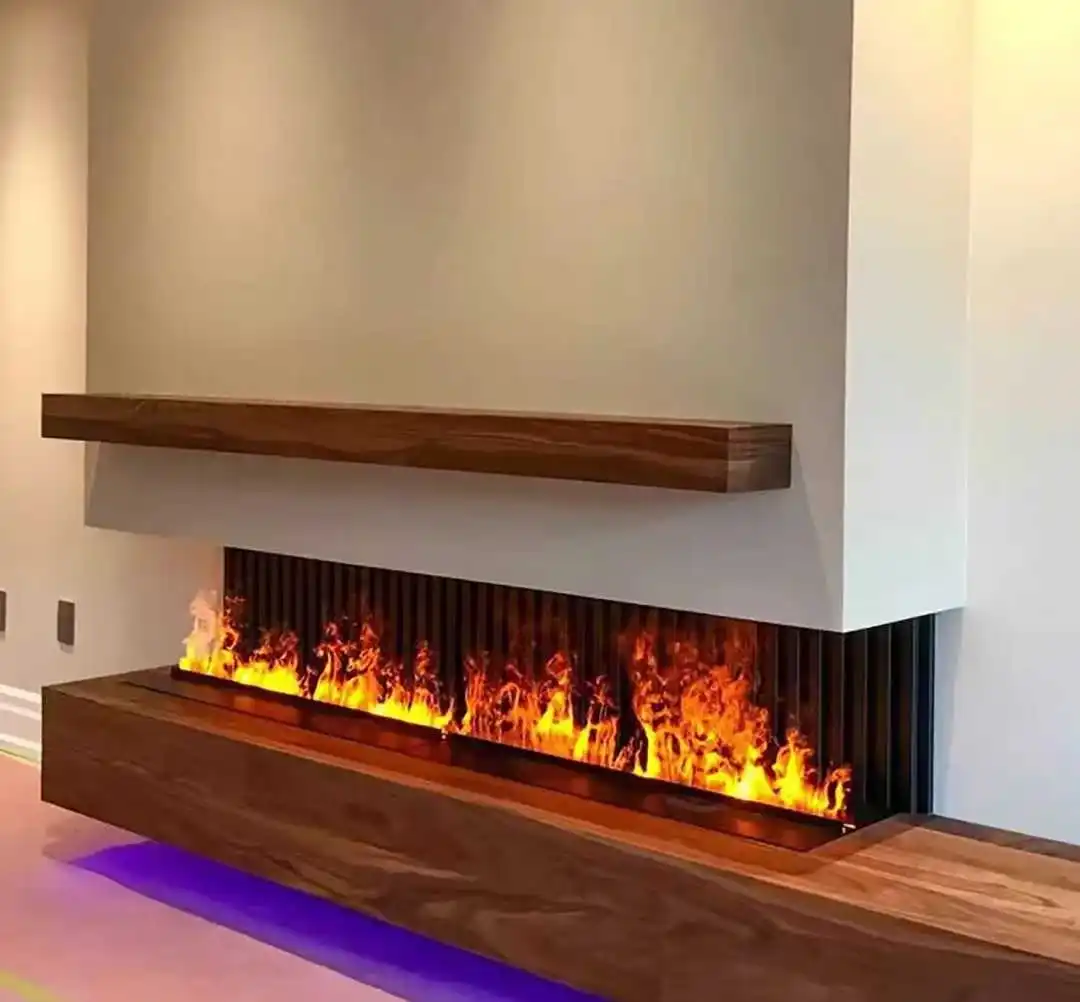 

OEM European-Style 3D Atomized Fireplace Insert Modern Electronic Simulation Flame TV Decorative Cabinet For Indoor Hotel Metal