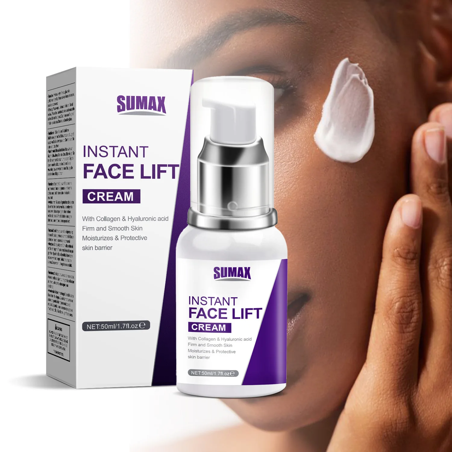 

Collagen Hyaluronic Acid Daily Moisturizing Face Cream 24H Skin Barrier Support Smoothing Texture Deep Hydration Plump Skin