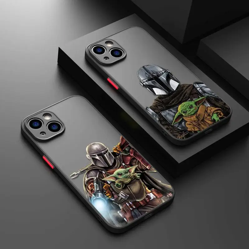 Stars Wars Mandalorian And Din Grogu Matte Phone Case For Xiaomi Poco X3 X4 NFC 12 12T 11T Pro Mi 11 Lite X5 Redmi 10 10C Funda