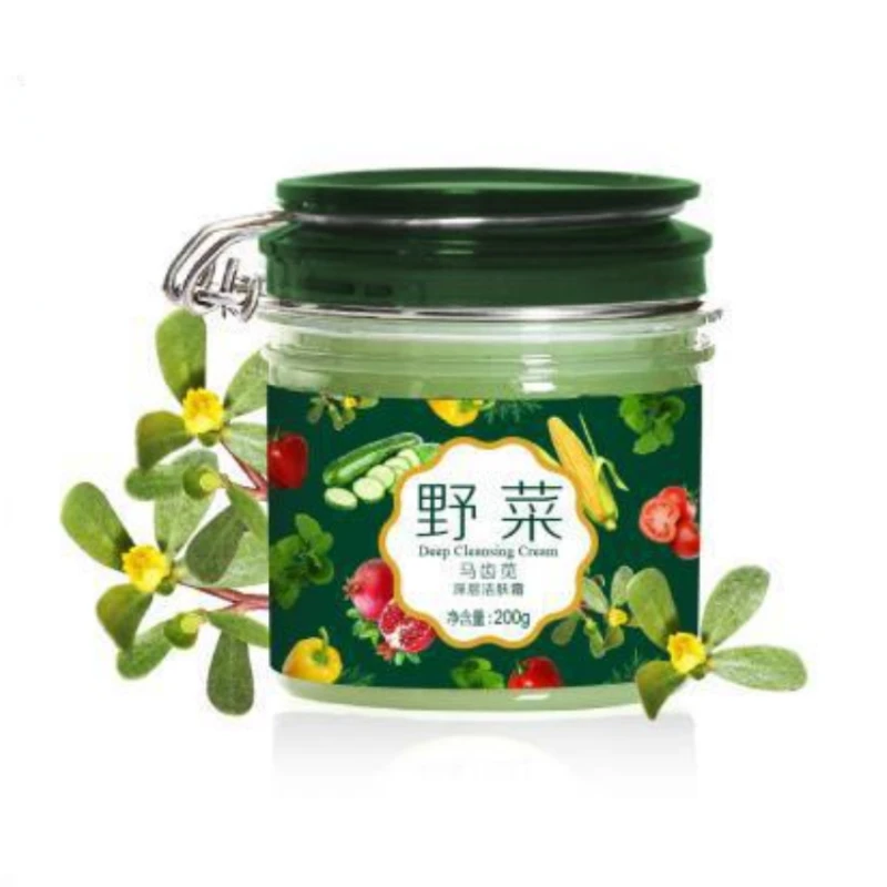 

Wild vegetable cleaning cream Wild vegetable cleaning cream genuine exfoliating beauty salon massage cleanser skin care 1pcs