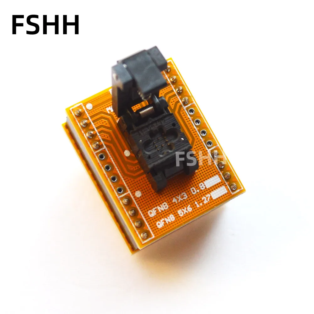 カスタマイズされたプログラマーアダプター,qfn8,qfn8,udfn8,dfn8,ml8f,wson8,qfn8からdip8,4mm x 3mm, 0.8mm