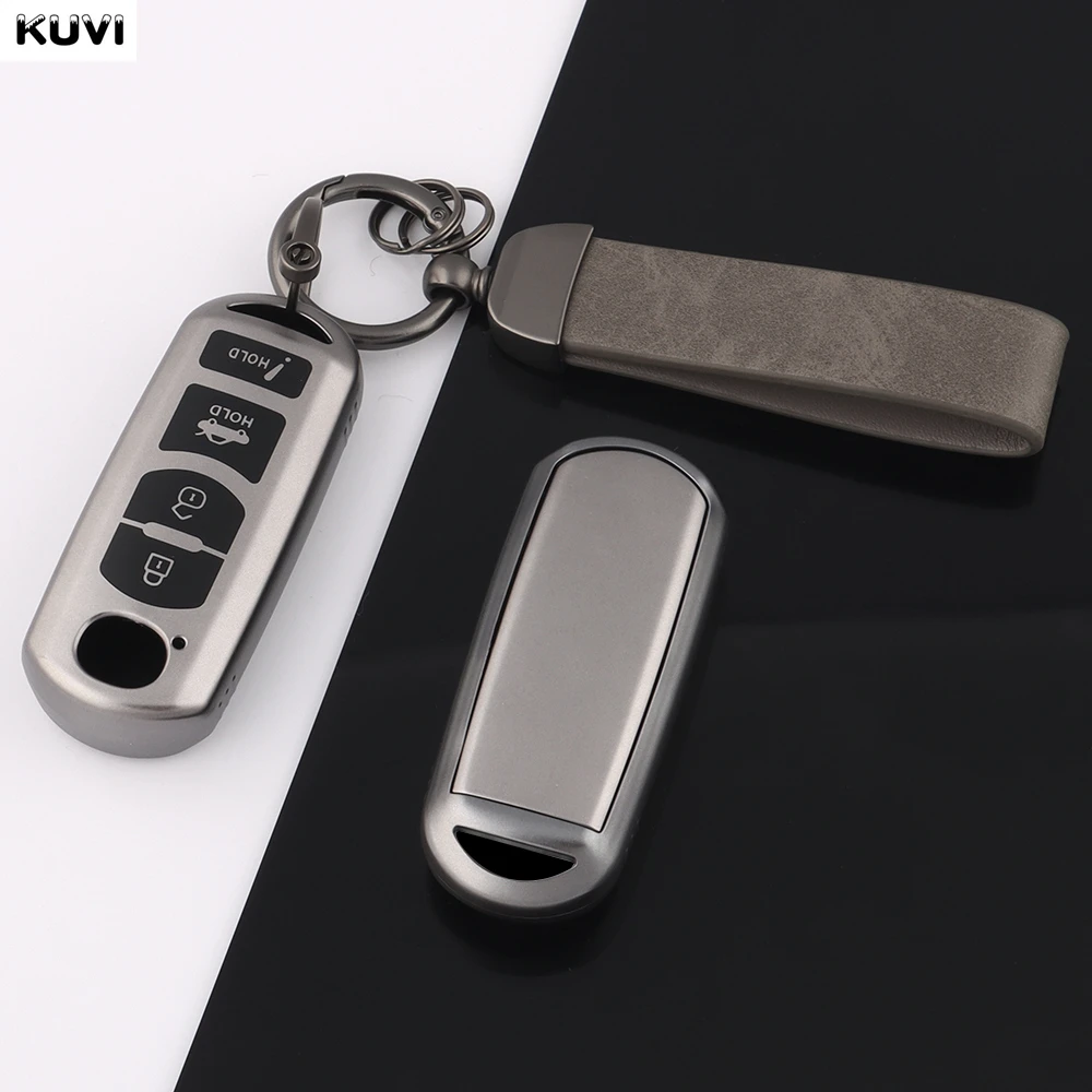 2 3 4 Tasten Gun Grau Neue Auto Schlüssel Fall Abdeckung Für MAZDA 2 3 5 6 CX-3 CX-5 CX-7 CX-9 Geschwindigkeit Miata MX5 Shell Jacke Schutz Fob