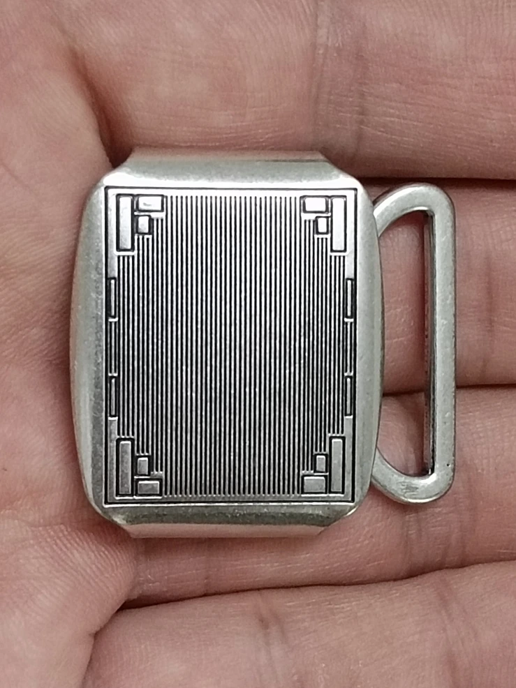 High-End Brass Antique Silver Belt Buckle Sirian Style Belt Clasp Pure Copper Vintage Waist Belt Buckle  Brass Premium Buckle