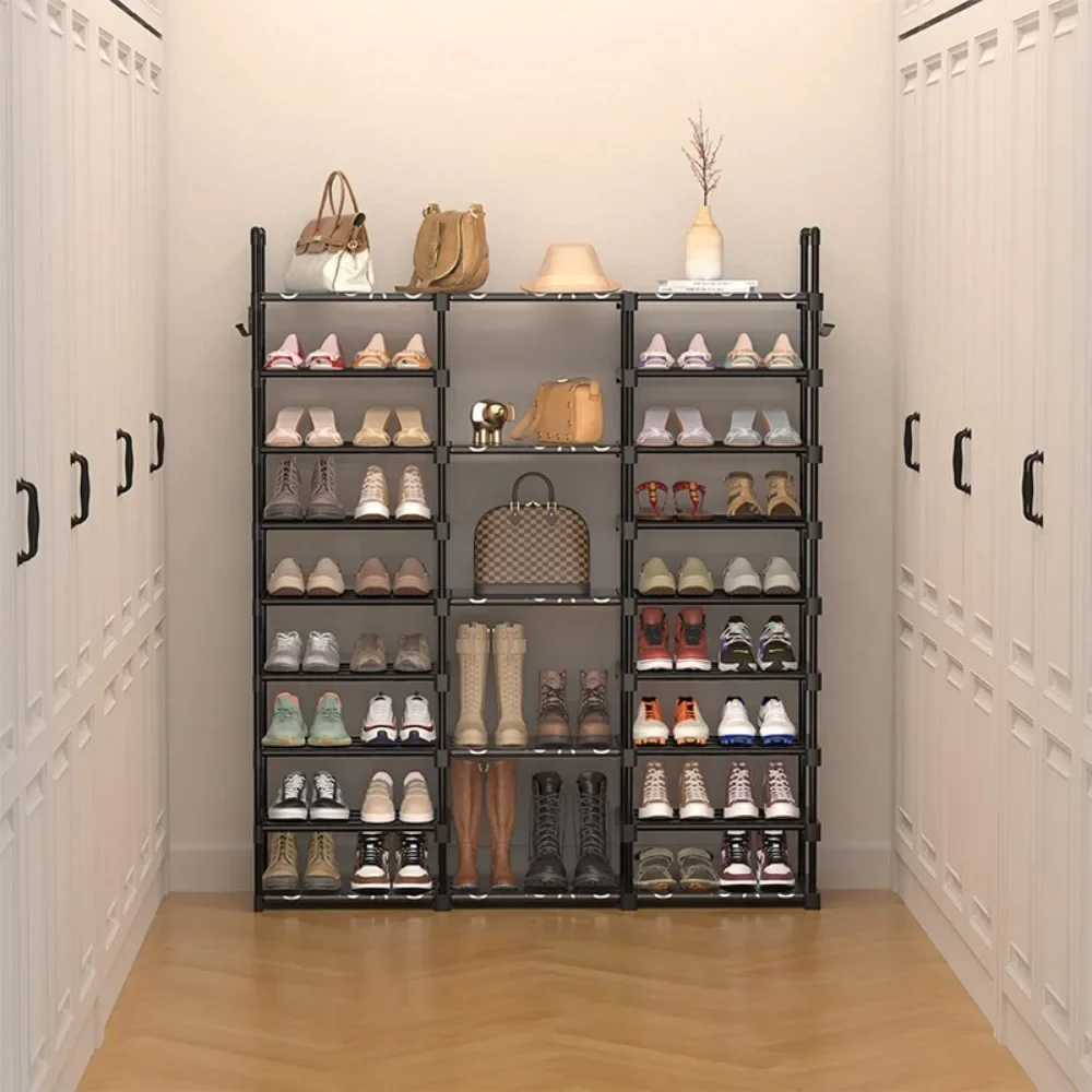 

Shoe Rack Organizer Entryway Household Shoes Cabinets Easy To Assemble Sneakers Storage Racks Save Space 3 Rows Boots Organiser