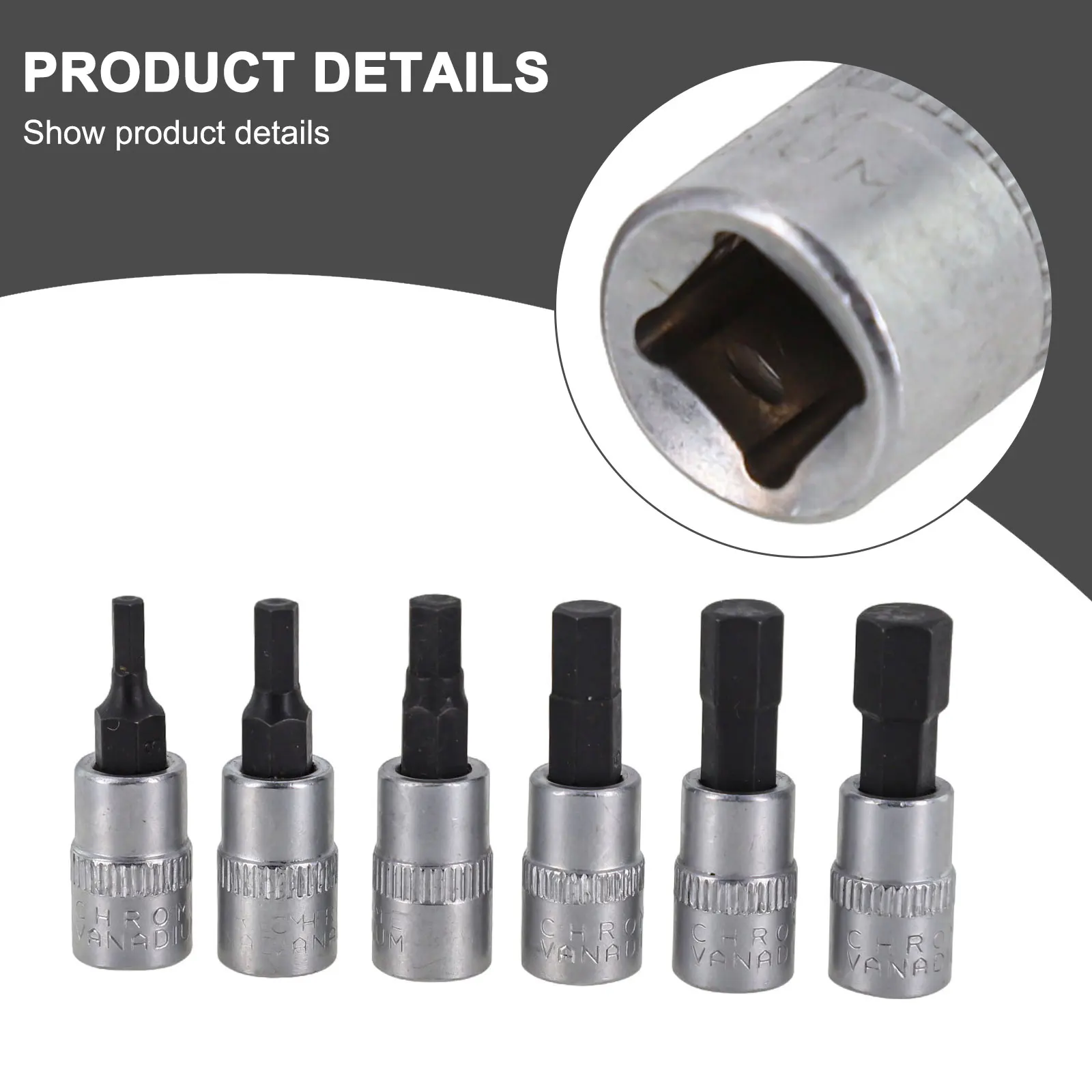 

6Pcs 1/4 Inch Screwdriver Bit Socket Set Hex Screw Driver Bits H3-H8 Screwdriver Accessories For Torque Spanner Ratchet Wrench