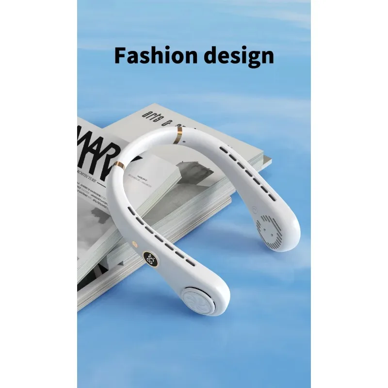 مروحة رقبة صغيرة عالية الجودة لموسم الصيف، مروحة رقبة قابلة لإعادة الشحن، مراوح محمولة ويمكن ارتداؤها مع أسعار الجملة للاستخدام الخارجي