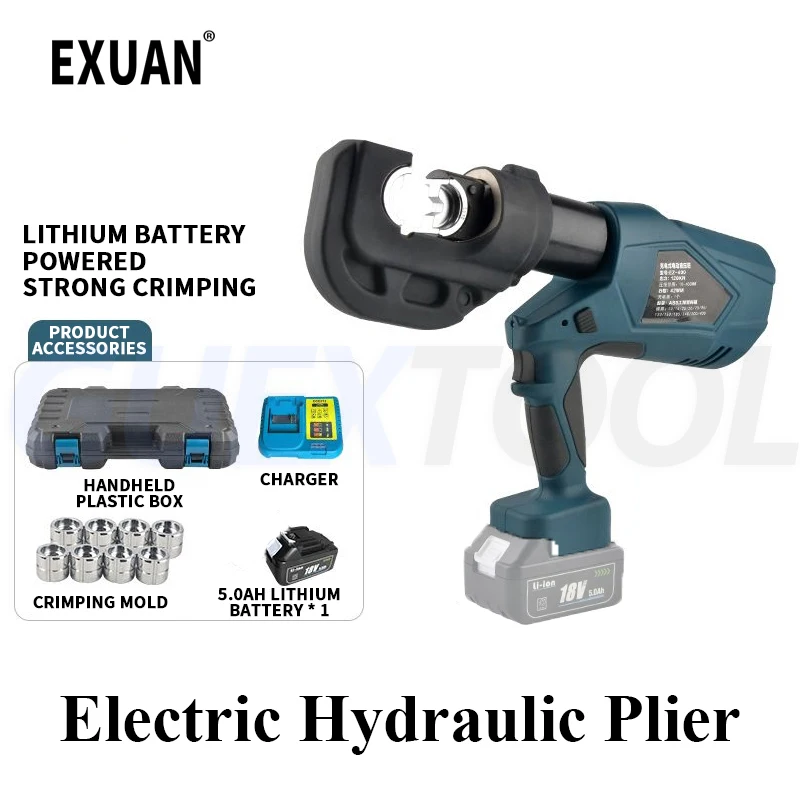 Electric Hydraulic Pliers Lithium Battery Rechargeable Wire Terminal Wire Pliers Portable Fast Electrical Hydraulic Tools