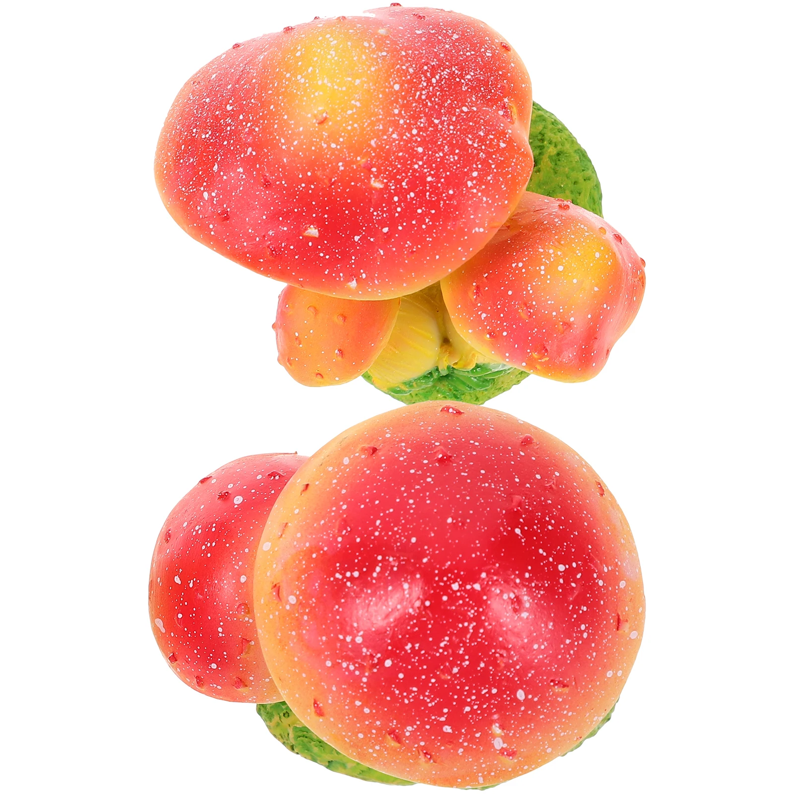 

2Pcs Miniature Mushrooms Resin Garden Ornament Micro Landscape Decor DIY Accessories Home Dining Table Decoration