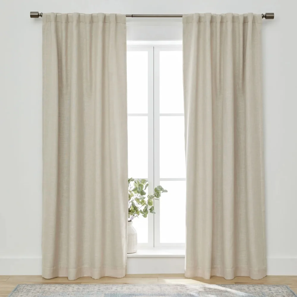 

Linen Blend Curtain, Single Panel, Papyrun Beige, 50" W x 84" L