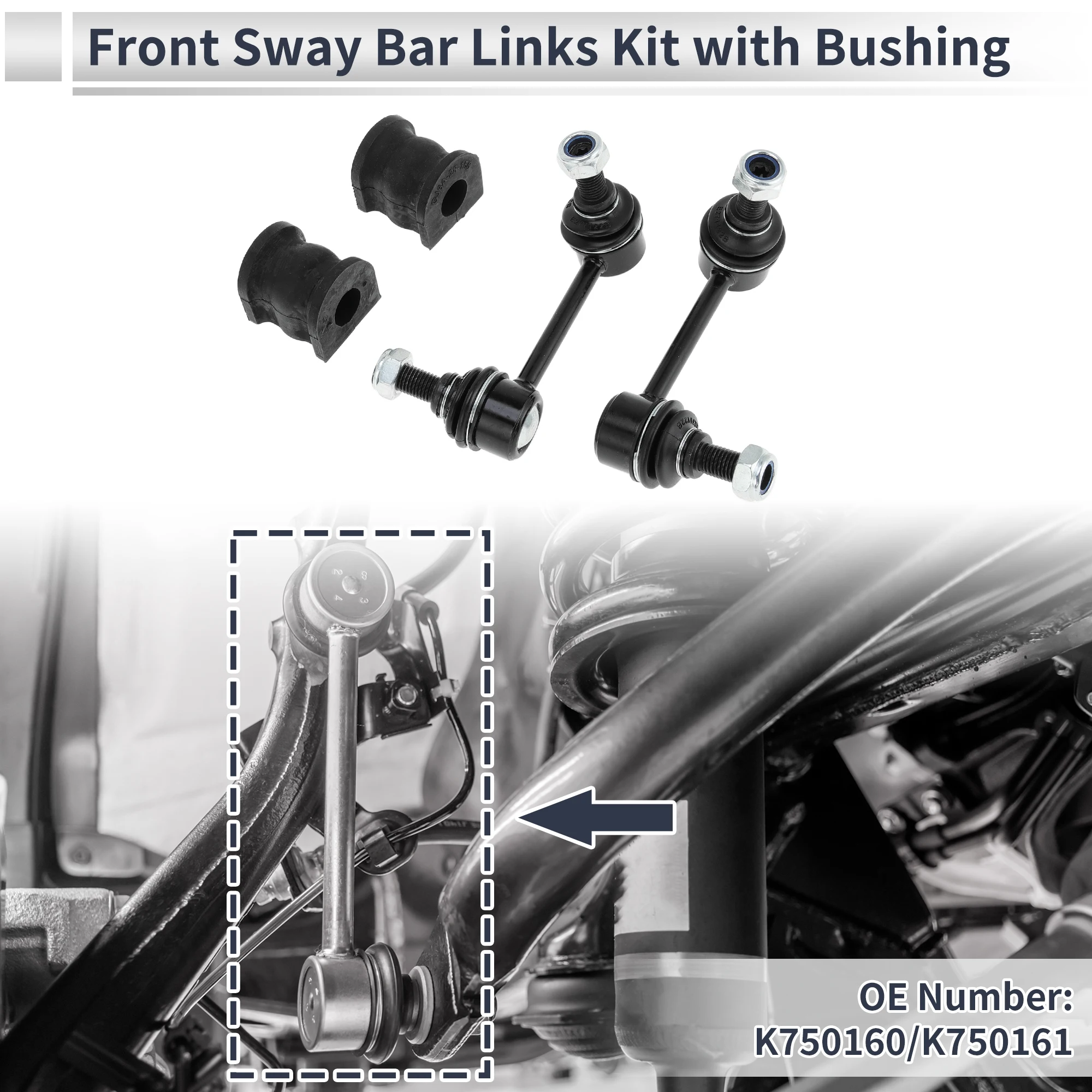 

Тяги переднего стабилизатора UXCELL с 2-мя втулками для Mazda CX-9 No K750160 1 комплект