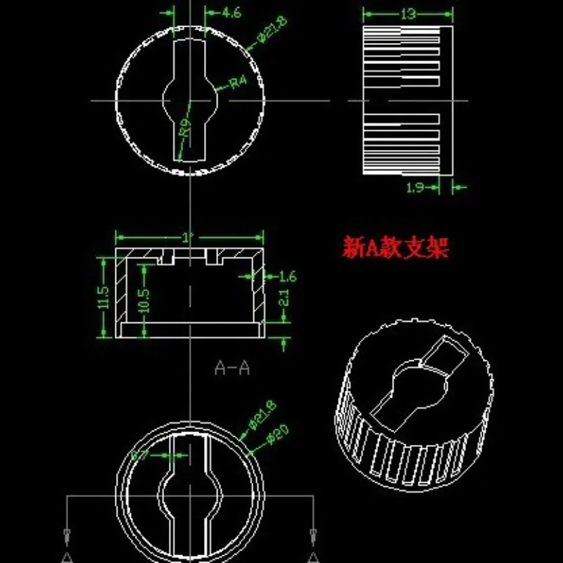 Universe Grocery Store LED Lens, Lens Holder, New Model A Black or White with 20MM Lens ABS Holder, Lamp Case 100PCS