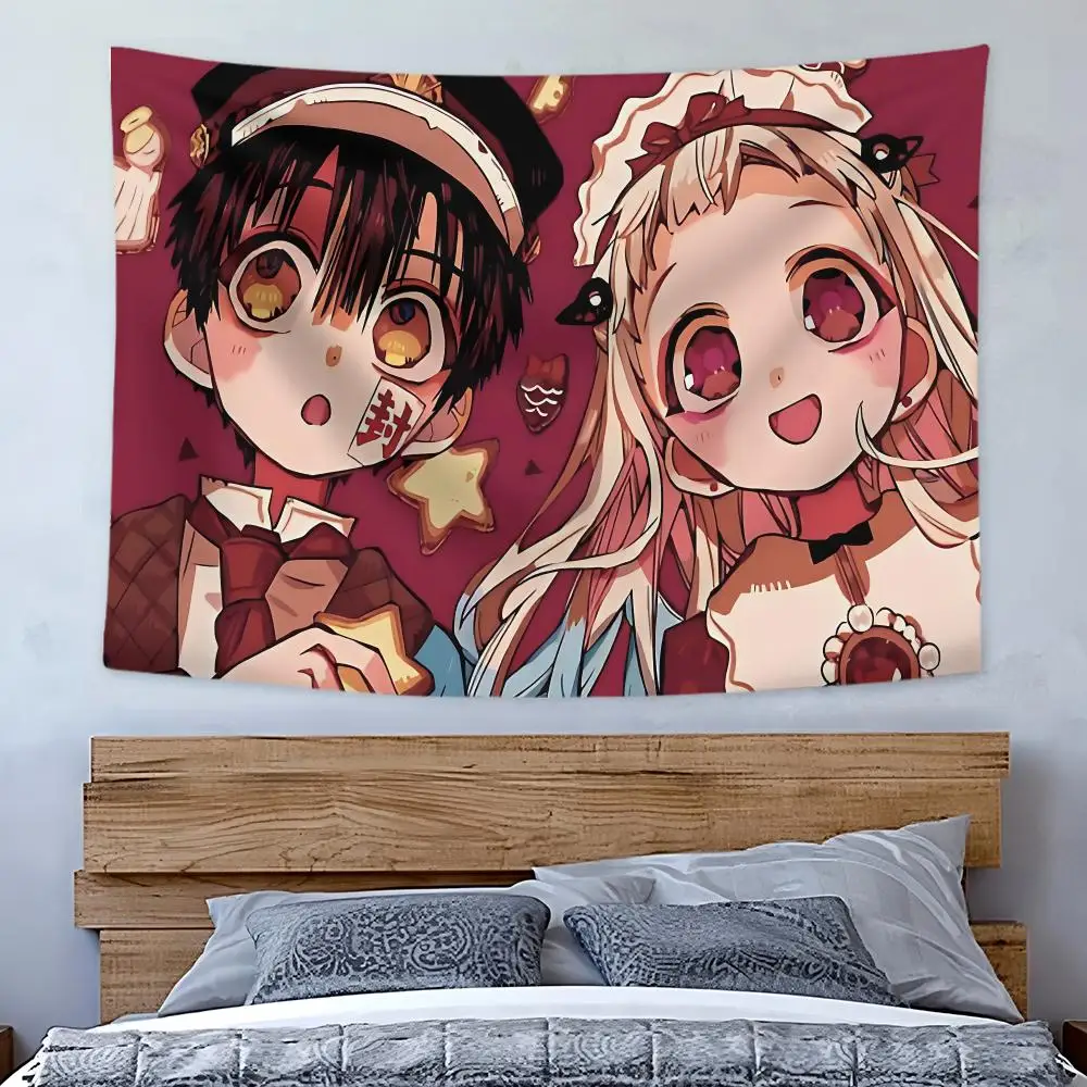 Anime T-Toilet-Bound Hanako-kun Tapestry Art Decor Banner Microfiber Backdrop for Bedroom Living Room Bar Garden Party