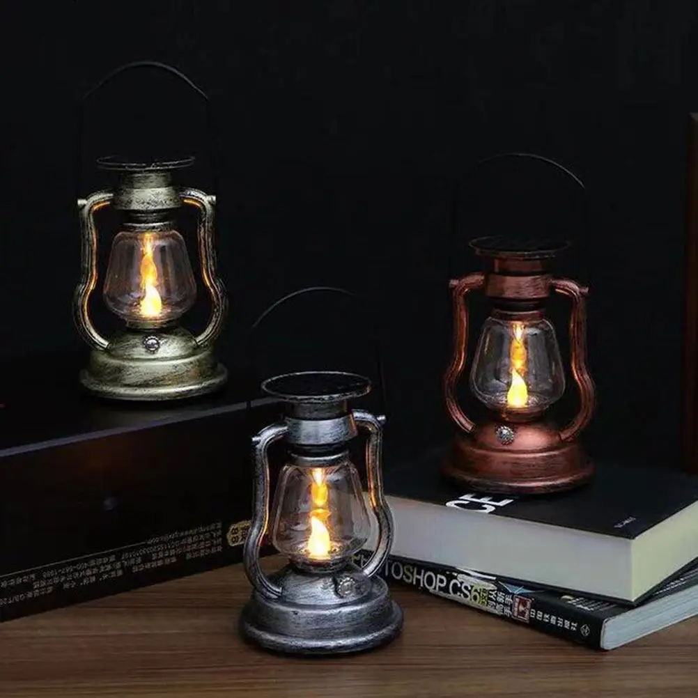 

1 шт. винтажный солнечный декоративный фонарь, водонепроницаемый уличный ручной светильник для сада, двора, патио, ретро-освещение