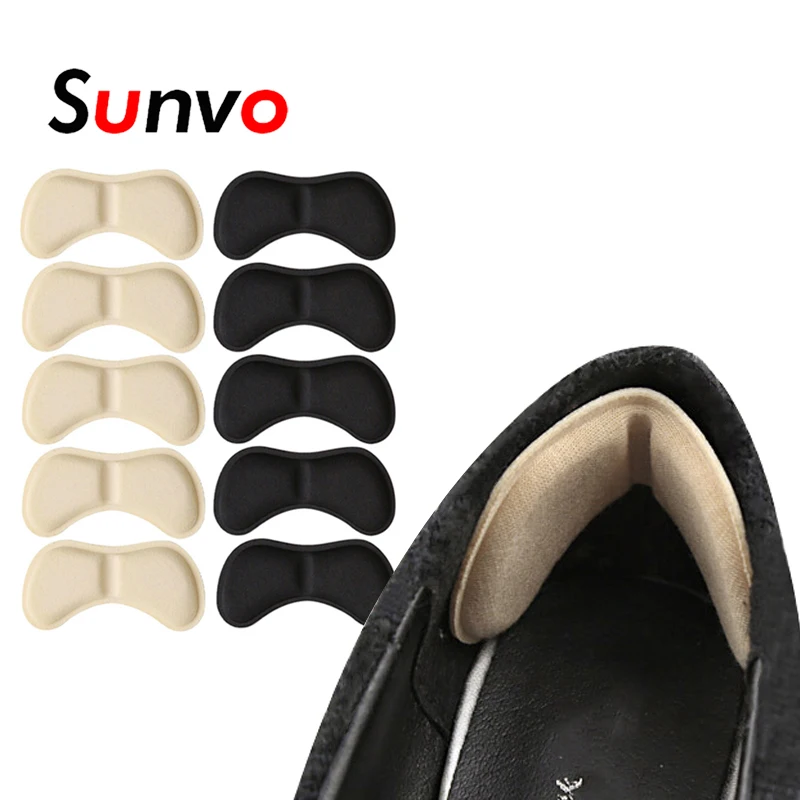 5 Pairs Sponge Heel Pads Adhesive Patch for Pain Relief High Heels Shoes Sticker Foot Care Liner Grips Insole Cushion Insert Pad