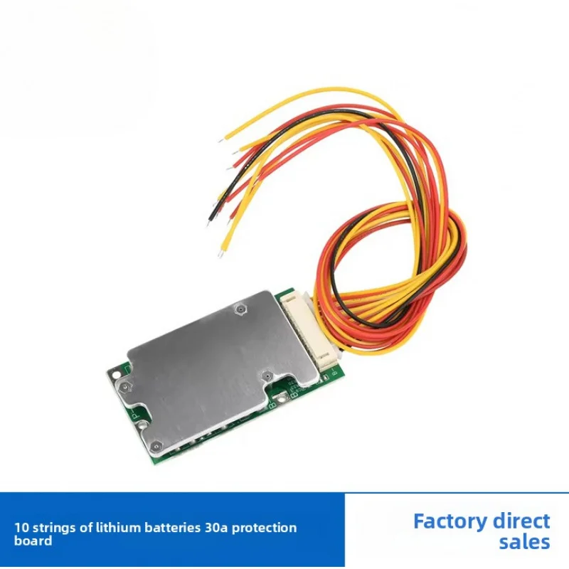 30A 10 String 36V Lithium Battery Protection Board with Equalization Vehicle Battery Pack Control Board