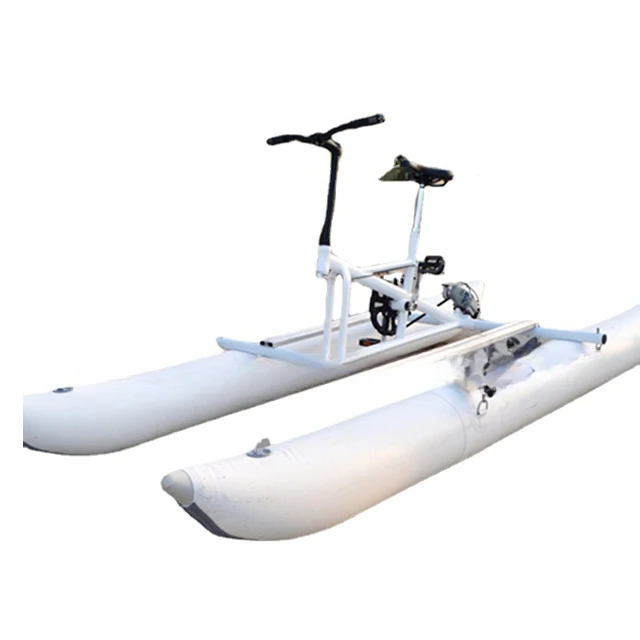 

Lightweight inflatable floating water bike with Aluminum Frame+PVC material human power water bicycle for sale
