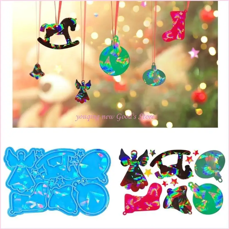 

57QA силиконовая форма с отверстием, формы для эпоксидной смолы, DIY ювелирные изделия, серьги, брелок, форма