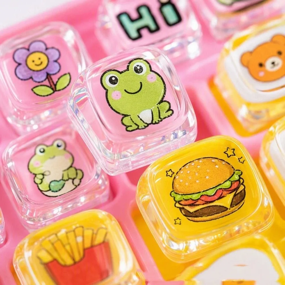 Animals Theme 26 Keys Keyboard Keychain Clear Key Sounds Pressable Keys Mechanical Keyboard Plastic Cartoon