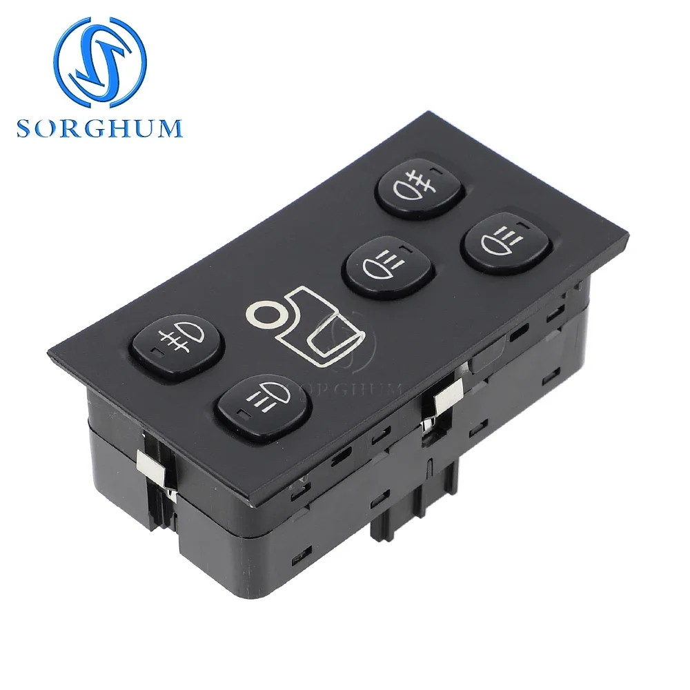 SORGHUM 1507637   مفتاح التحكم في المصباح لـ SCANIA P G R T-Series Hazard ضوء المصباح تحذير زر مقبض لوحة 9 دبابيس قطع غيار الشاحنات