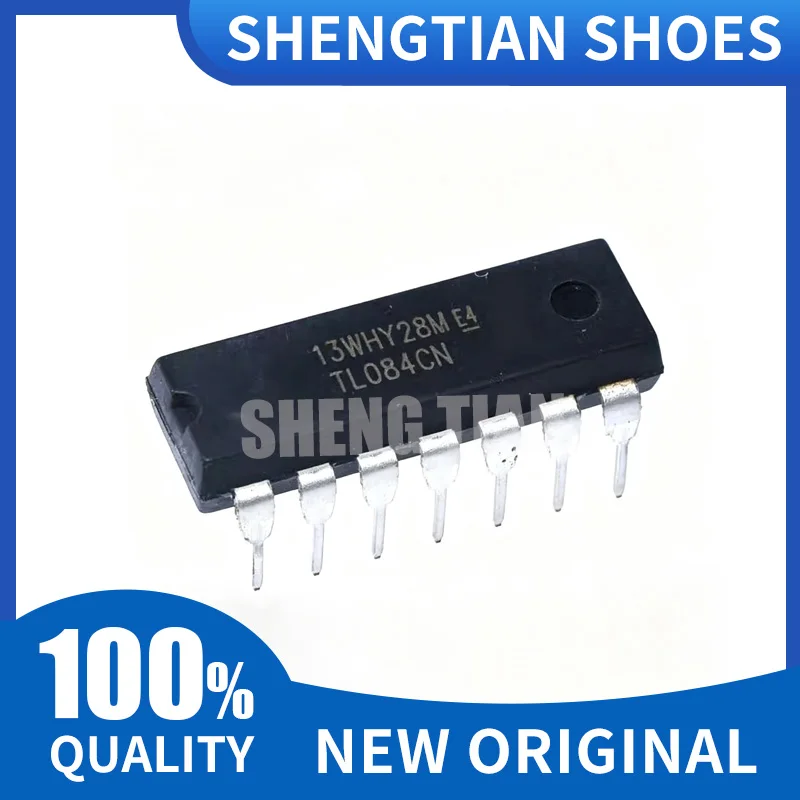 10pcs New and Original TL084 TL084CN 084CN DIP-14  direct plug-in four-way operational amplifier JFET linear buffer