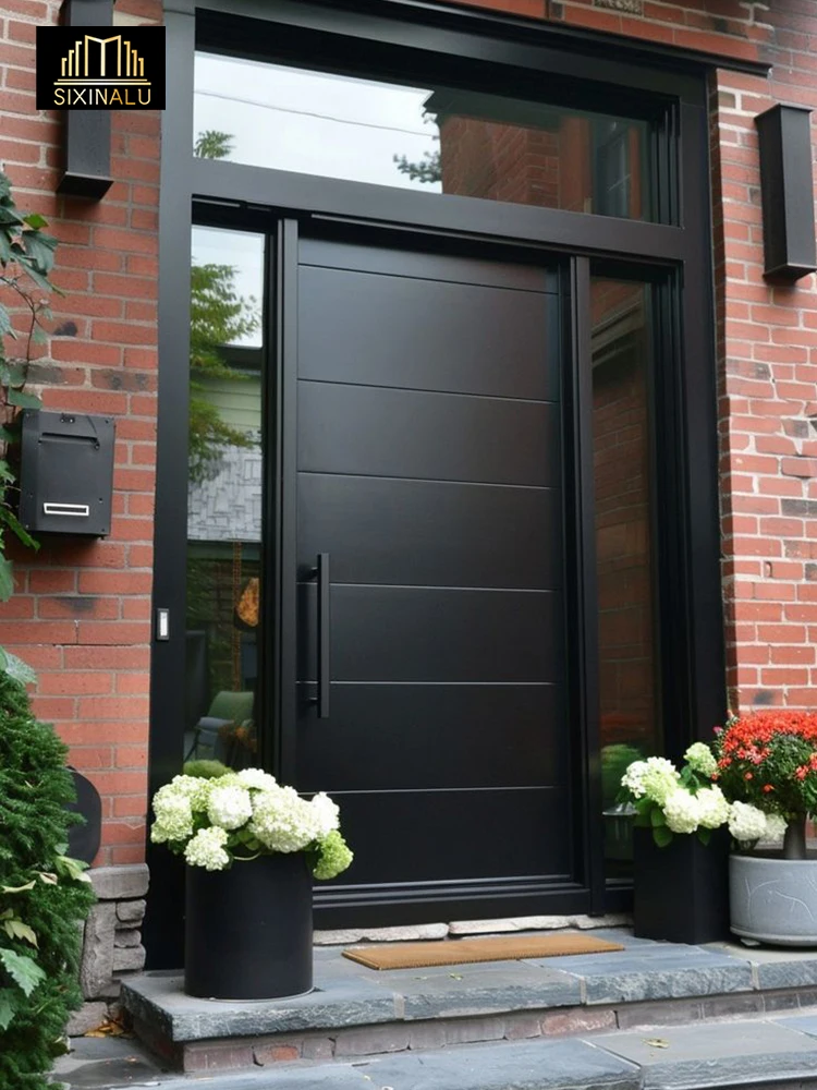 

Входные двери Sixinalu, внешняя поворотная входная дверь, передняя створка, внутренняя дверь, алюминиевая панель, домашний декор, бытовой на заказ