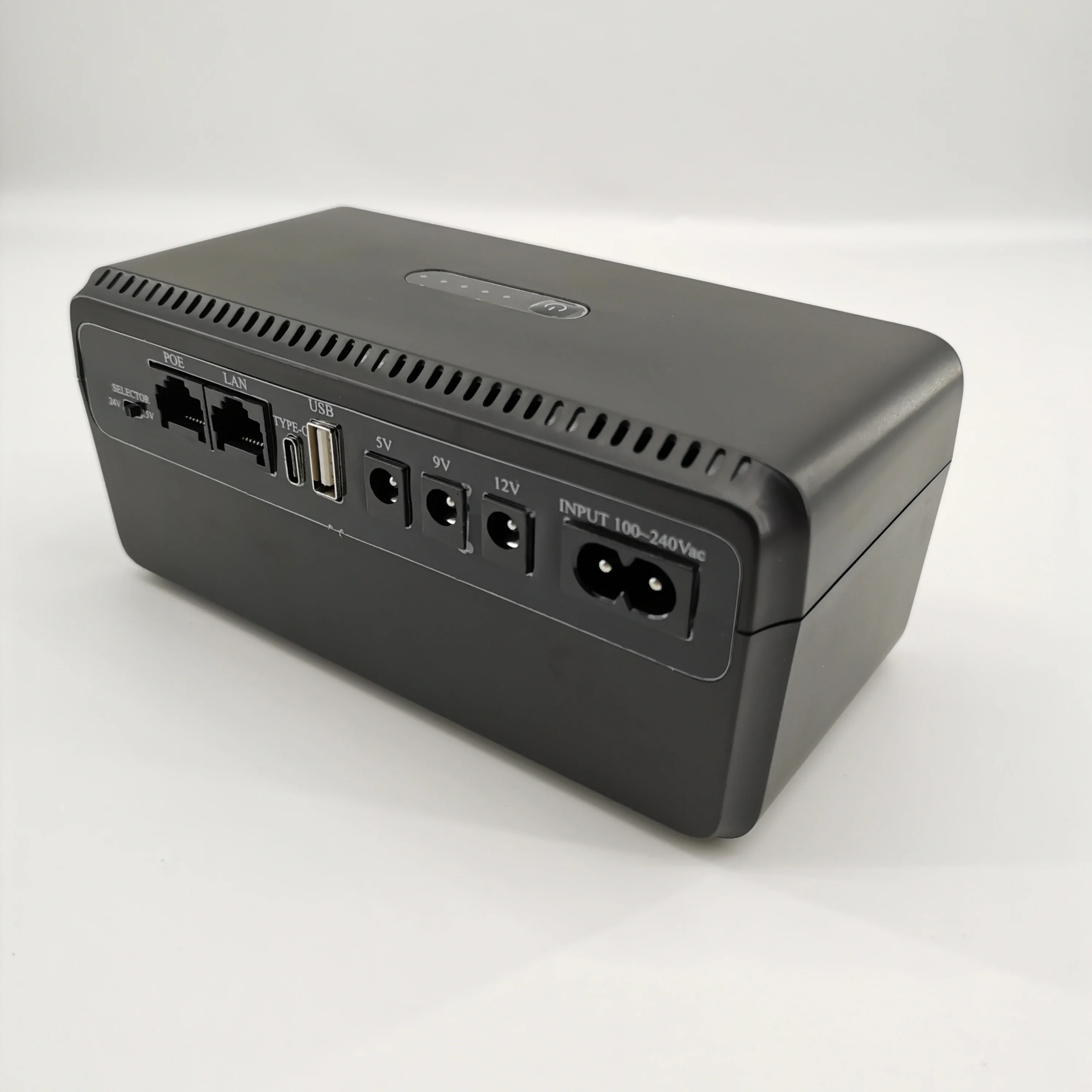 

New 36W 20000mah Mini UPS LiFePO4 Battery Online DC Backup Power UPS for CCTV Camera Modem WiFi Router 12V 9V 5V POE LAN TYPE-C