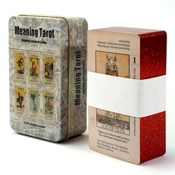 Meaning Tarot Card With Meaning On Them Tin Box Beginner Tarot Keyword Antiqued Tarot Deck Learn Tarot Witchy Fortune Telling