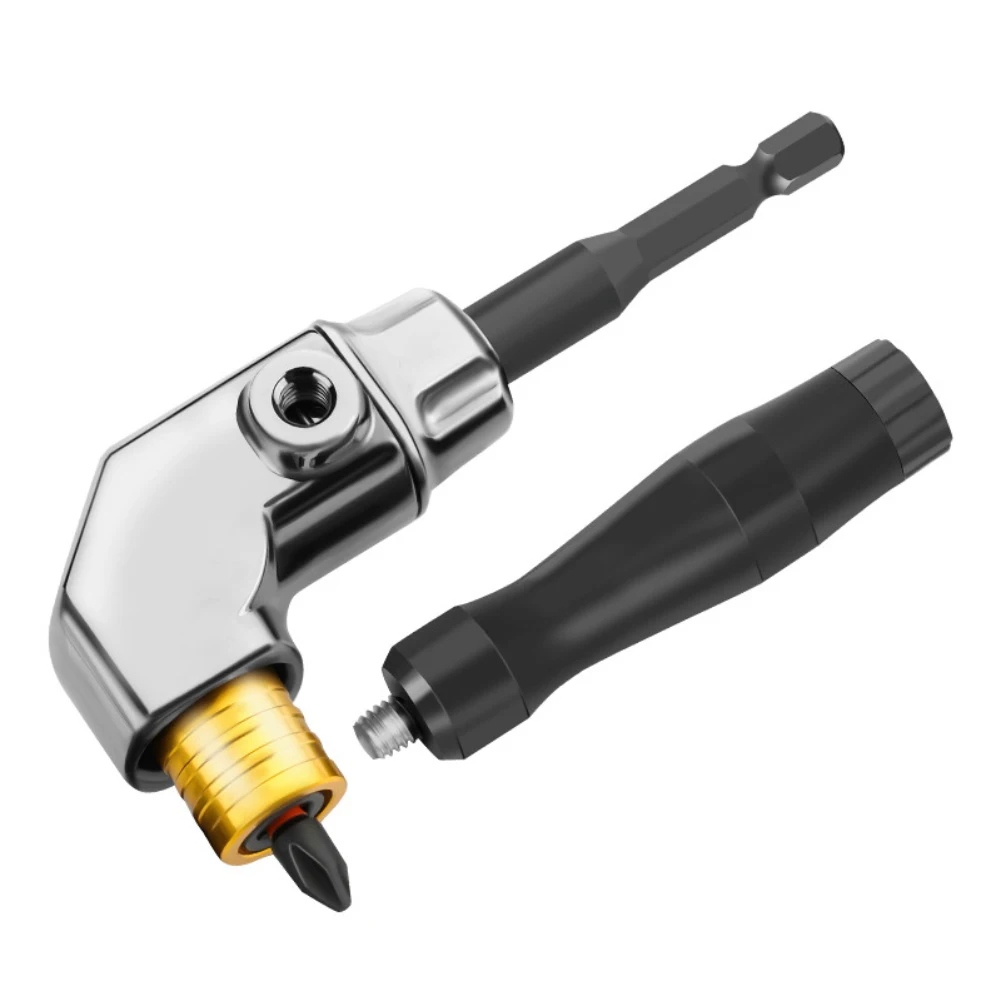 90 °   Adattatore per trapano ad angolo retto Strumento perfetto per spazi restriti Prestazioni di lunga durata per tutte le tue esigenze di perforazione e avvitamento