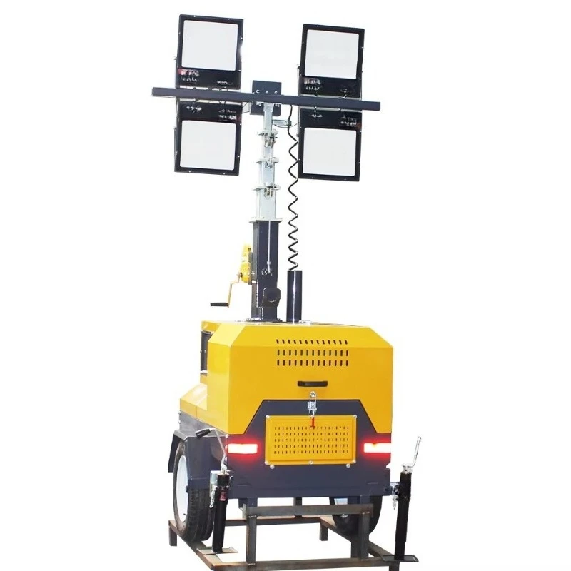 Industrial Trailer Mobile Lighting Tower 5m 7M 9M Diesel Generator Light Towers