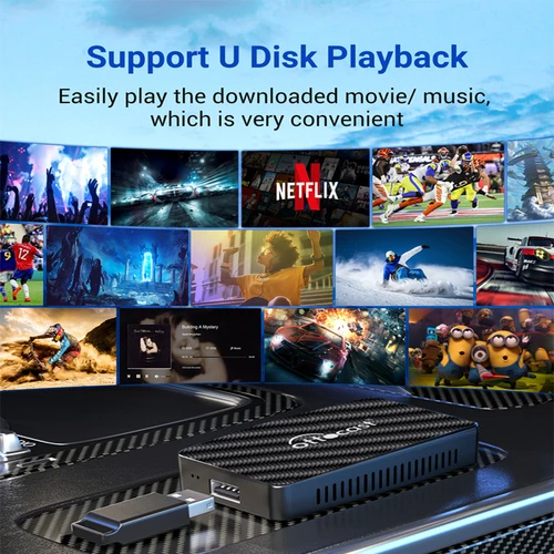 Imagen 2 del producto OTTOCAST Play2Video Pro Android Ai Box Pro integrado en YouTube Netflix Tiktok IPTV cableado a accesorios inalámbricos CarPlay para coche