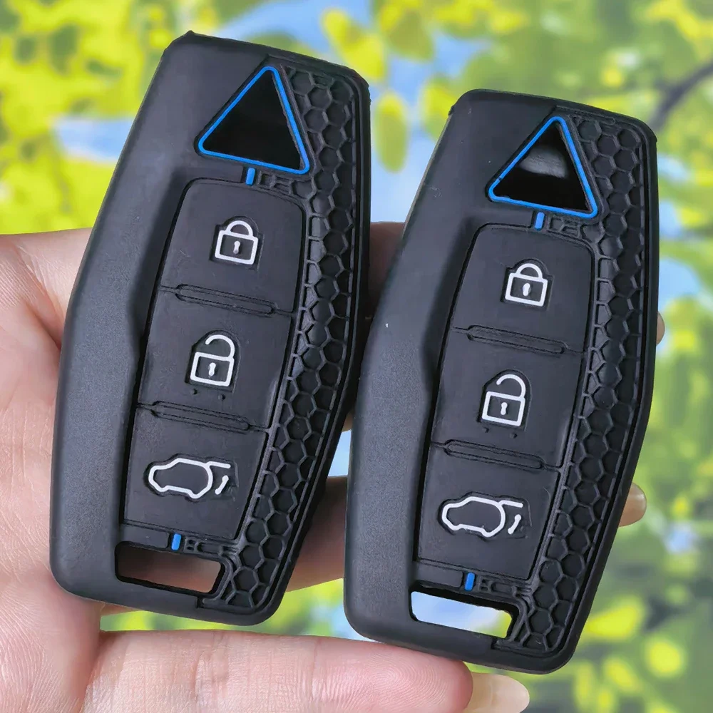 Sport Stripe Silicone Key Case Honeycomb Protector For Mitsubishi Outlander 2021‑2023 Eclipse Cross ASX Lancer EX Car Key